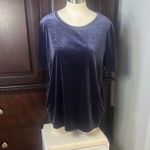 Elegant Velvet Women's Top in navy
